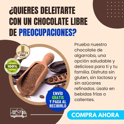 CHOCOLATE DE ALGARROBO DEL MEDITERRANEO x 500 GRMS