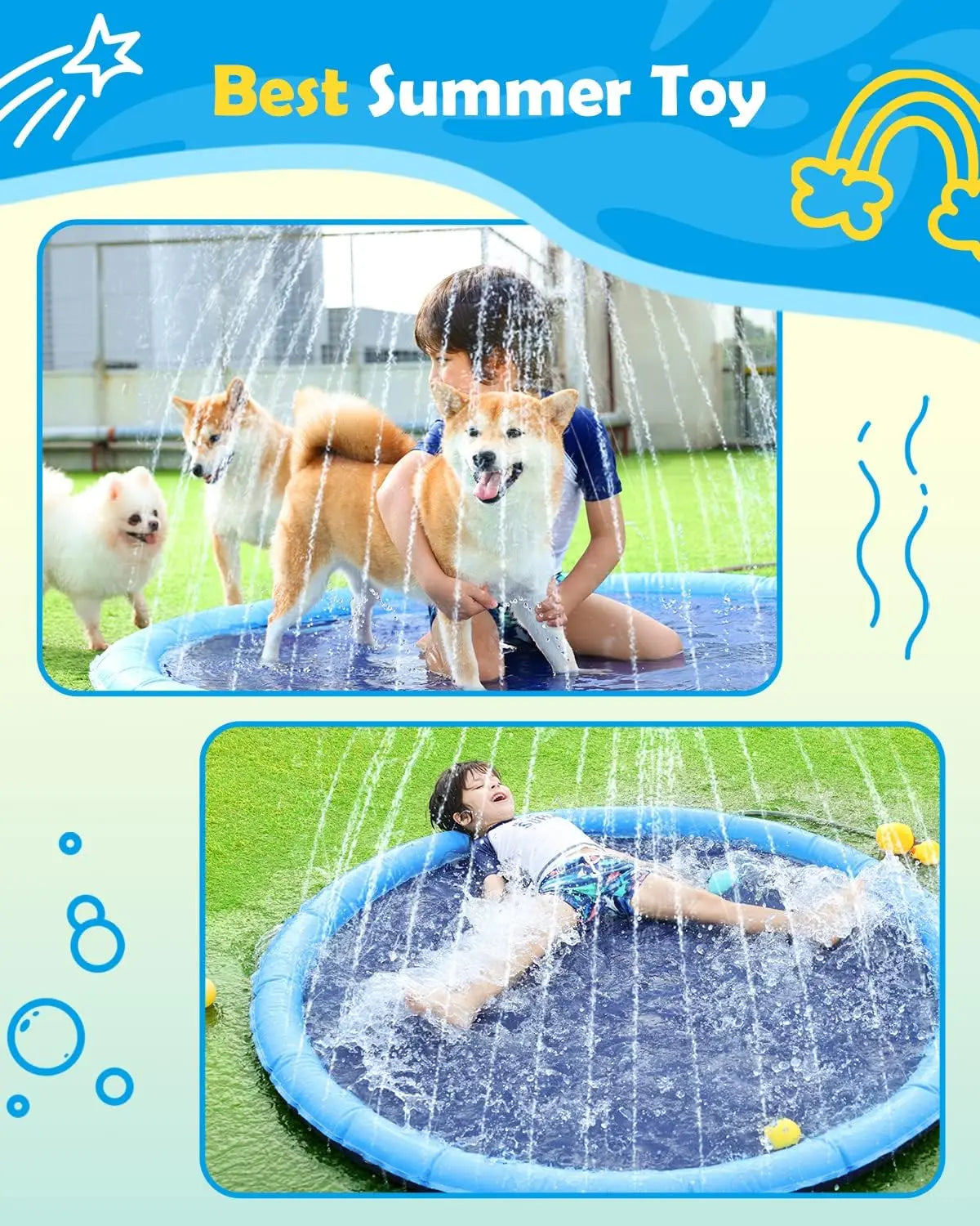 SplashPup: Tapete Aspersor para perros y niños