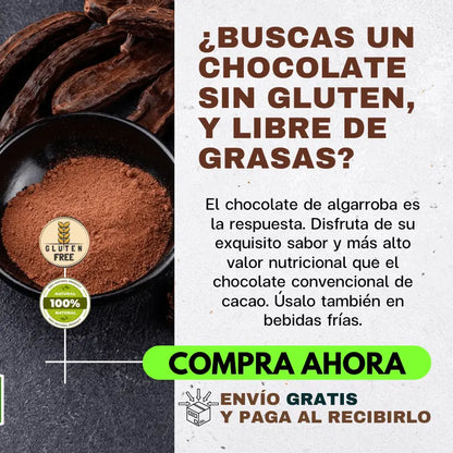 CHOCOLATE DE ALGARROBO DEL MEDITERRANEO x 500 GRMS
